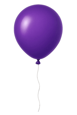 Purple floating balloon
