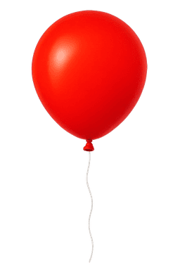 Red floating balloon
