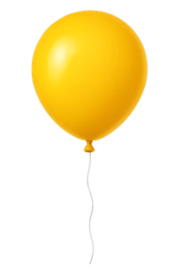 Yellow floating balloon